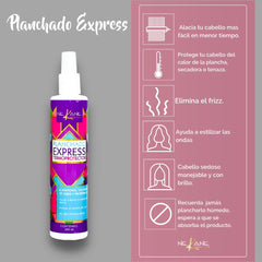 NEKANE Planchado Express spray on hair for smoother styling and frizz reduction.