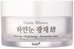 Nella Tone-Up Cream texture closeup highlighting moisturizing cream for dewy skin.