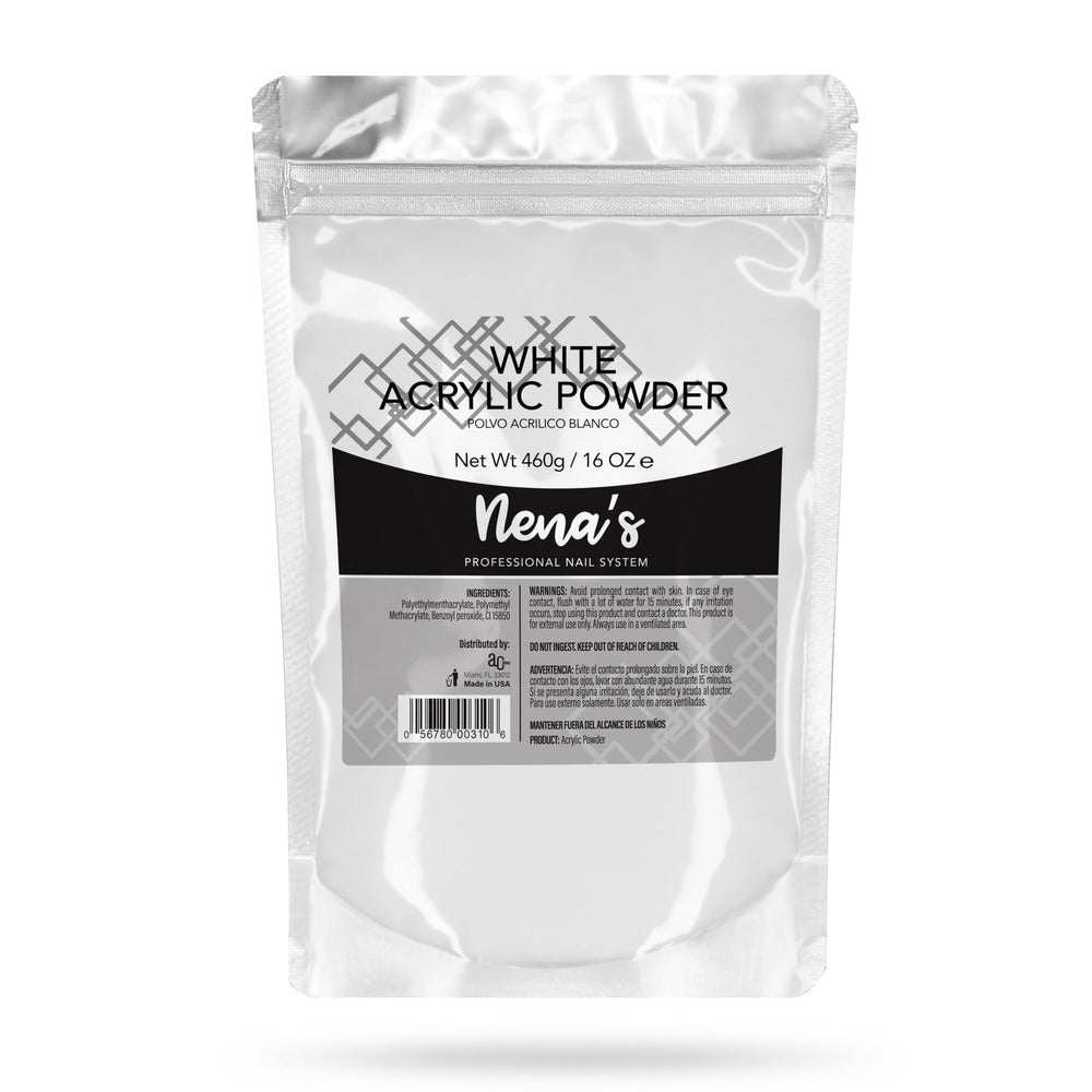 Nena's Cover White: bottle pour for a smooth, salon-quality finish.
