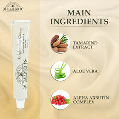 Neoclear tamarind extract cream on hands demonstrating smoother tone.