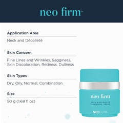 NEOCUTIS Neo Firm cream on skin suggests nourishing hydration.