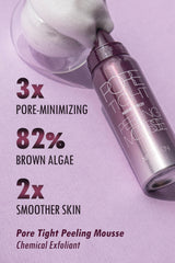 Texture close-up shows creamy foam ready for gentle exfoliation and sebum control.