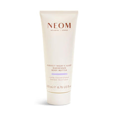 Neom Perfect Night's Sleep Magnesium Body Butter bottle ready for nightly pampering to support soft, hydrated skin.