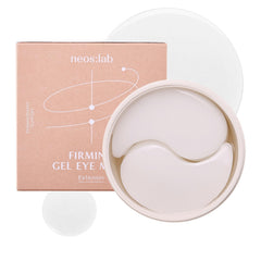 neos:lab Firming Gel Eye Mask packaging shows easy, comfortable under-eye care