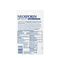 Close up of Neosporin Lip Health application on lips for hydration