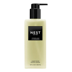 NEST New York liquid soap bottle pour with cedar leaf and lavender aroma for a spa-like wash
