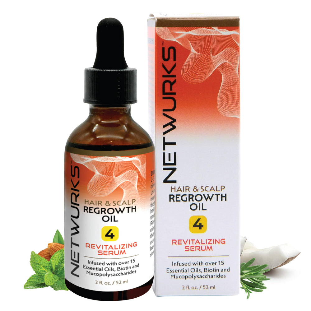 NetWurks Bonding Oil bottle close-up highlighting premium packaging for hair care.