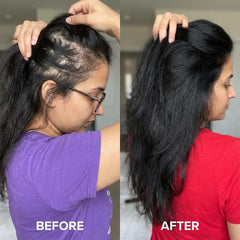 Neutra Natural rosemary oil on hair for added softness and shine.