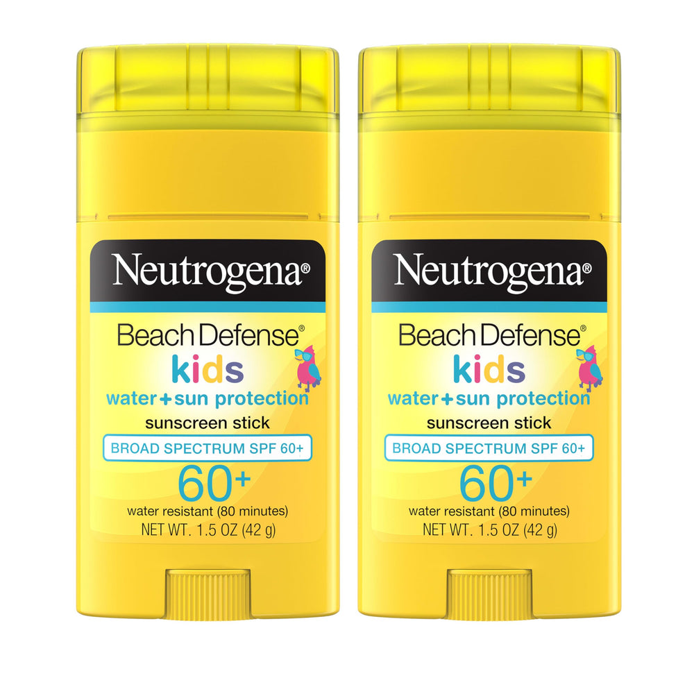 Neutrogena Beach Defense Kids Sunscreen Stick packaging for travel size protection