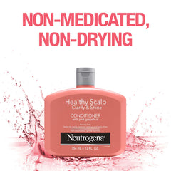 Neutrogena Exfoliating Healthy Scalp Conditioner on wet hair demonstrating even distribution for cleansing