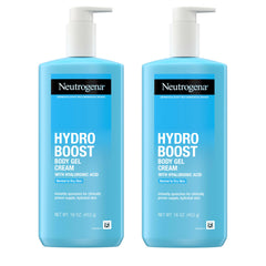 Neutrogena Hydro Boost Body Gel Cream bottle shows fast absorbing hydration