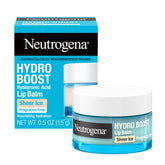 Neutrogena Hydro Boost Lip Balm Sheer Ice Nude texture hydrates lips
