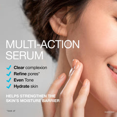 Neutrogena Hydro Boost+ Niacinamide Serum on clean skin ready to hydrate.