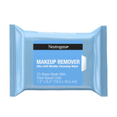 Neutrogena makeup remover wipes pack 6x25ct for quick, no-rinse cleansing.