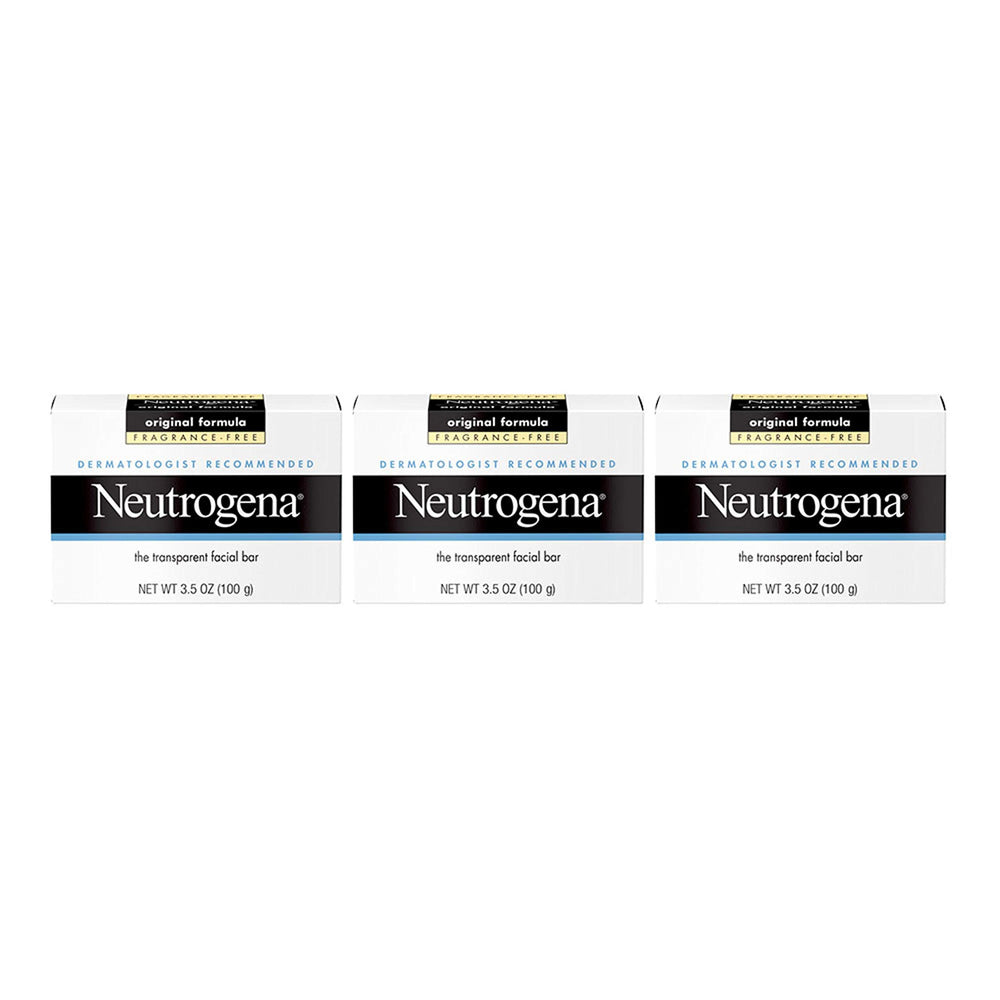 Neutrogena Original Amber Bar front view, fragrance-free daily cleansing.
