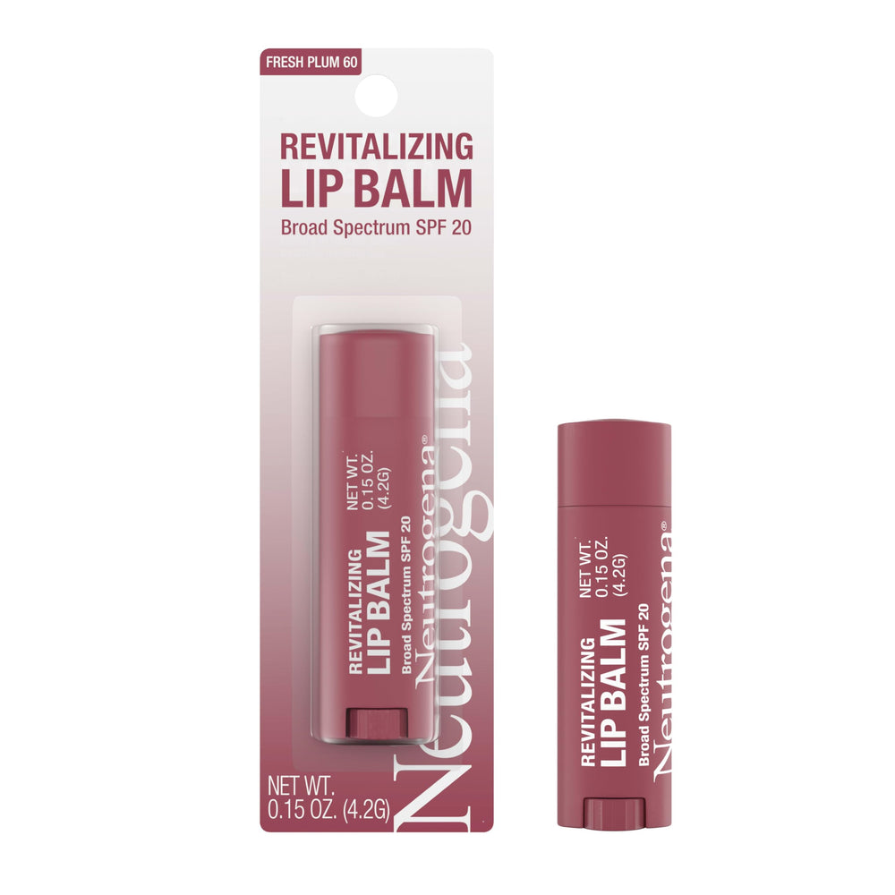 Neutrogena Revitalizing Tinted Lip Balm SPF 20 swatch in Sheer Fresh Plum with hydration