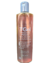 Neutrogena T-Gel shampoo bottle promotes dandruff control through a therapeutic formula