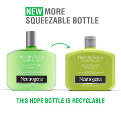 Pouring Neutrogena Tea Tree Oil Conditioner into hand for easy application