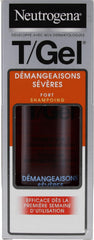 Neutrogena T/Gel bottle shows strong itch relief and dandruff control