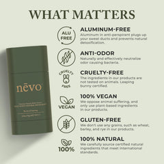 Nevo multi scent deodorant coconut layer with creamy texture for easy application