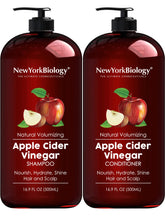 Champú vinagre de manzana New York Biology para limpiar residuos y dejar cabello fresco.