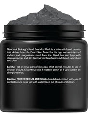 New York Biology Dead Sea Mud Mask jar highlighting minerals for deep cleansing.