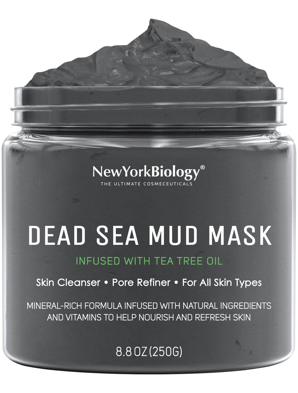 New York Biology Dead Sea Mud Mask for face-application purifies pores and refreshes oily skin.