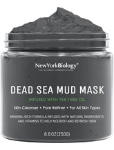 New York Biology Dead Sea Mud Mask for face-application purifies pores and refreshes oily skin.
