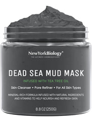 New York Biology Dead Sea Mud Mask for face-application purifies pores and refreshes oily skin.