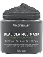 New York Biology Dead Sea Mud Mask on the face highlighting pore refinement and freshness.