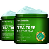 New York Biology Tea Tree Foot Cream eases dry feet for daily comfort.