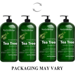 New York Biology Tea Tree Oil closeup — natural ingredients and soothing aromatics.