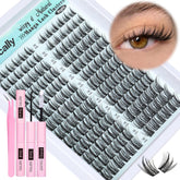 Newcally Cluster Lashes Kit natural look with soft fiber for lightweight daily wear.