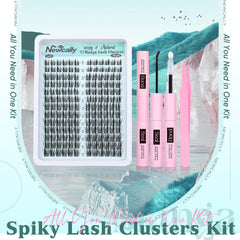 Newcally Cluster Lashes Kit soft and lightweight fibers for long-lasting DIY lash looks.
