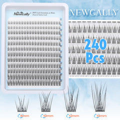 Newcally curvy 3D lash clusters deliver lively C-curly effect throughout the day.
