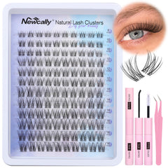 Newcally Lash Clusters Kit uses soft fiber for lightweight, natural-looking volume.