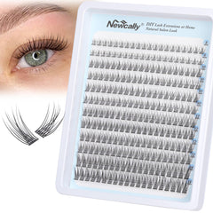 Newcally natural lash clusters wispy style for subtle, professional-looking lashes at home.