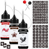 NewCraft Temporary Art Painting Kit black ink bottle, vivid color for crisp designs.