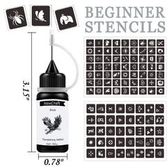 NewCraft kit red ink bottle delivers bright, eye-catching tattoo accents.