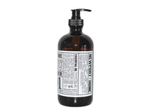 Newport Home Hand Soap Co Wild Lavender bottle front label closeup, premium scent enhances daily hand care.