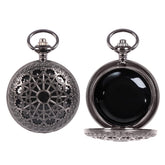 NewRiu scrying mirror in black obsidian with vintage pocket watch case for focused divination and meditation