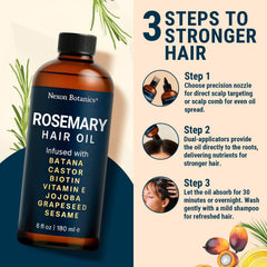 Nexon Botanics hair growth close-up featuring bottle and oil.
