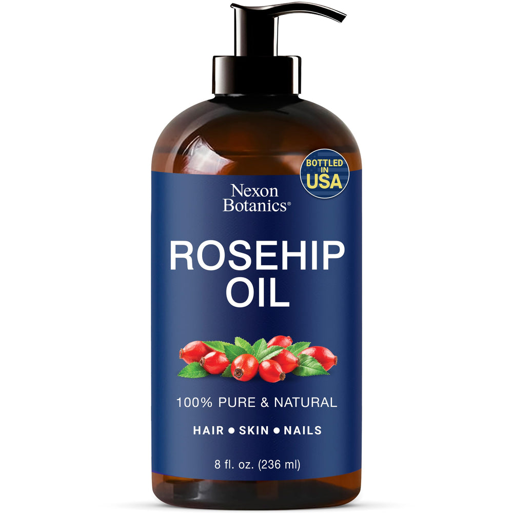 Nexon Botanics Rosehip Oil bottle for daily facial hydration