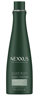 Nexxus Diamtress Volume Shampoo bottle with silicone-free formula for fine hair.