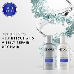 Nexxus Humectress conditioner close-up with green caviar benefits