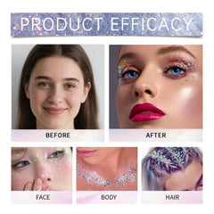 NHIYQF Eye Lip Hair Glitter Stick adds shimmer without heaviness.