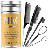 NICEMOVIC hair wax stick set packaging for on the go styling.