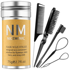 NICEMOVIC hair wax stick set packaging for on the go styling.