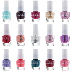 Nicole Miller New York mini nail polish set showcases a variety of colors for styling.