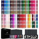 NICYVFV gel nail set with 60-piece assortment and glitter accents for versatile DIY manicures